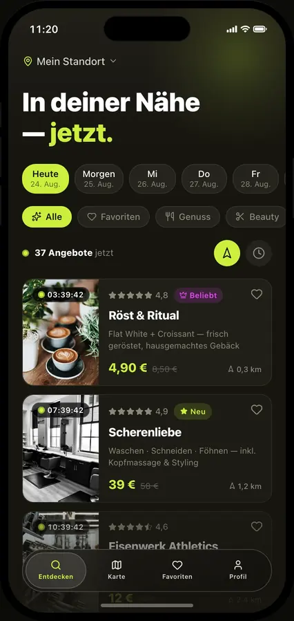 So sieht die App für Gäste aus